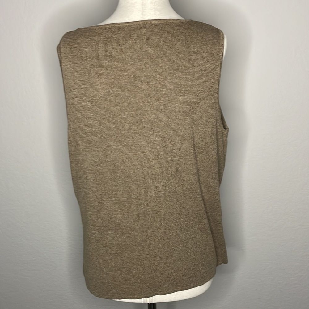 CHICO’S vintage linen blend sweater shell - Picture 4 of 7
